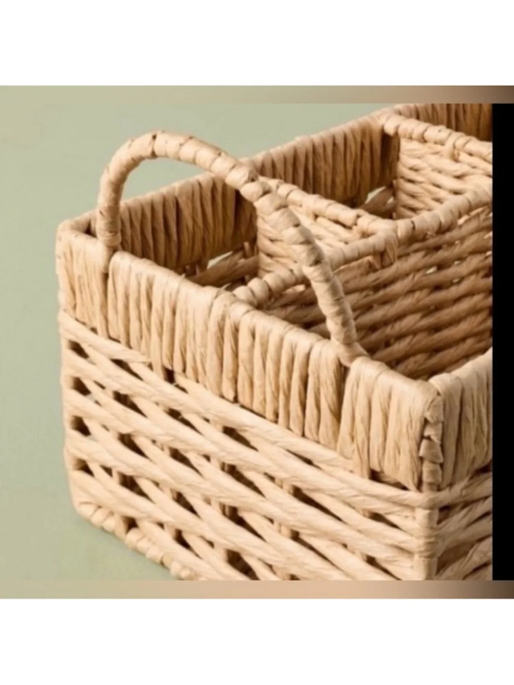 Woven Wicker Flatware Utensil Caddy Basket - Hearth & Hand™ with Magnolia NEW